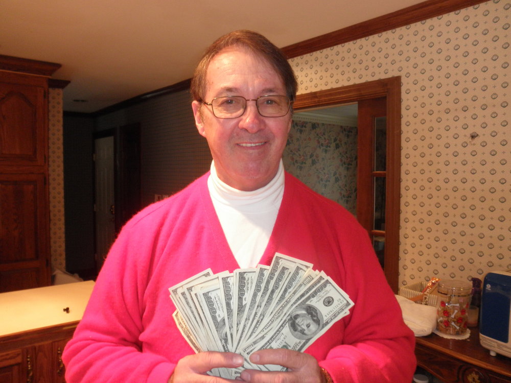 Thirty Five $100 bills delivered to my door. This could be you a few days.